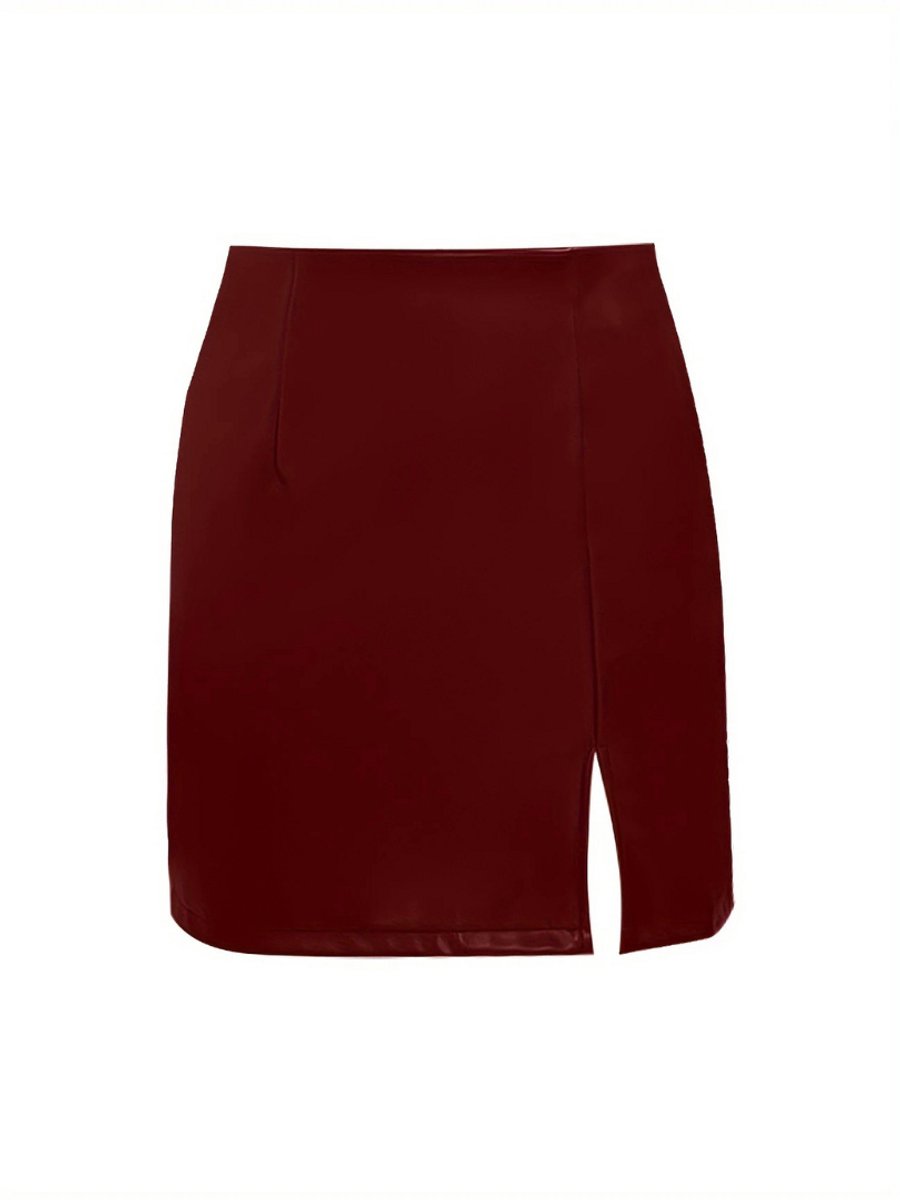 Bovista Leren Rok Broek Legging Dames Jurk Latex Bordeauxrood