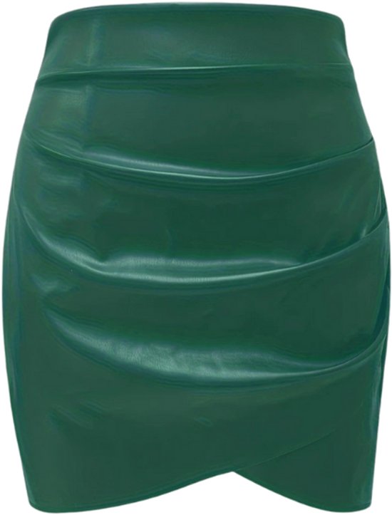 Livano Leren Rok Broek Legging Dames Jurk Latex Groen