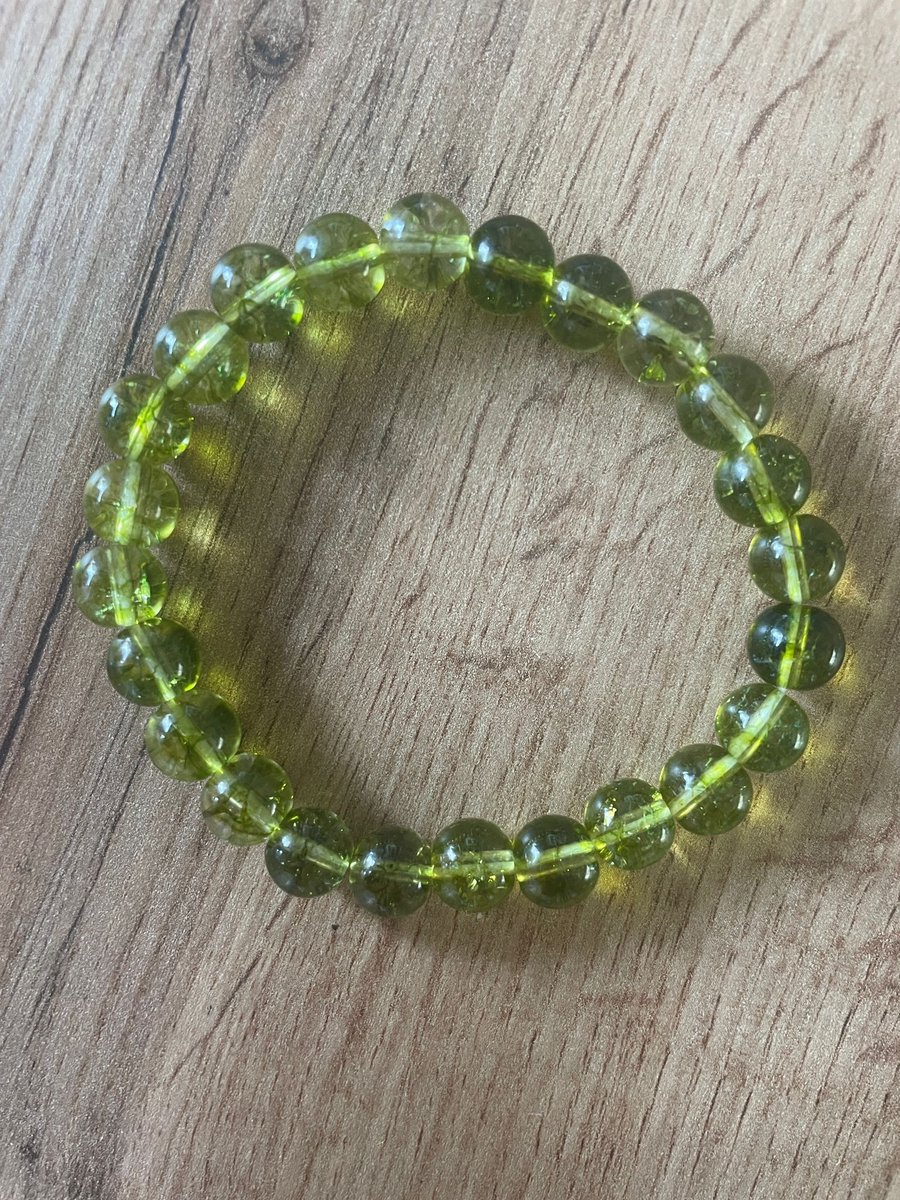 Peridoot Edelsteen Armband – 8mm Kralen - 18 cm -Handgemaakt & Spiritueel Sieraad voor Energie & Balans