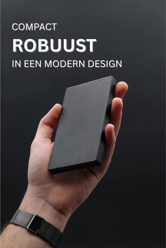 CLGP® Harde Schijf Extern - Draagbare - 1TB Opslag - Zwart van Merkloos — afbeelding 3