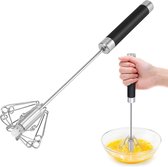 KADAX Garde van siliconen en roestvrij staal, handgarde, handmatige garde, ballongarde met handige handgreep, schuimklopper (25,5 cm, crème