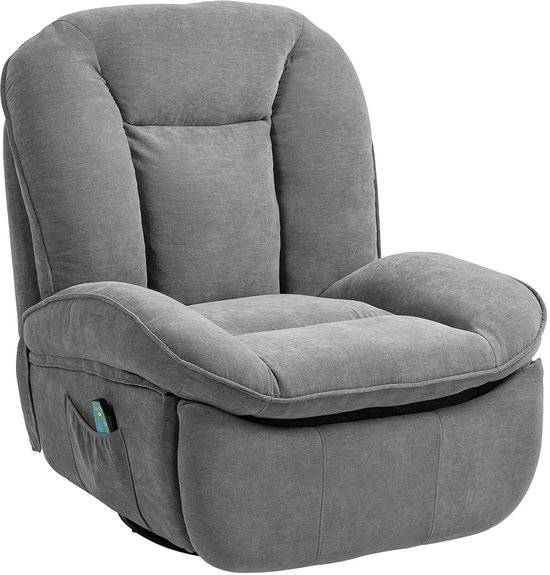 GranMaison Massagestoel Donkergrijs Ergonomisch met - Massagestoel - €499,95
