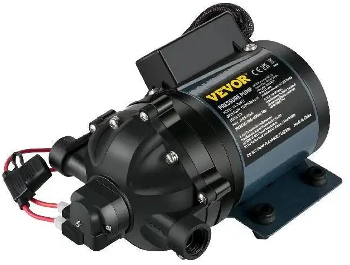 Afspuitpomp - RV-waterpomp - Hoge druk - voor Marine Deck, Jacht, Caravan Camper Boot - 12V - GPM 60 PSI Maximaal 10 FT