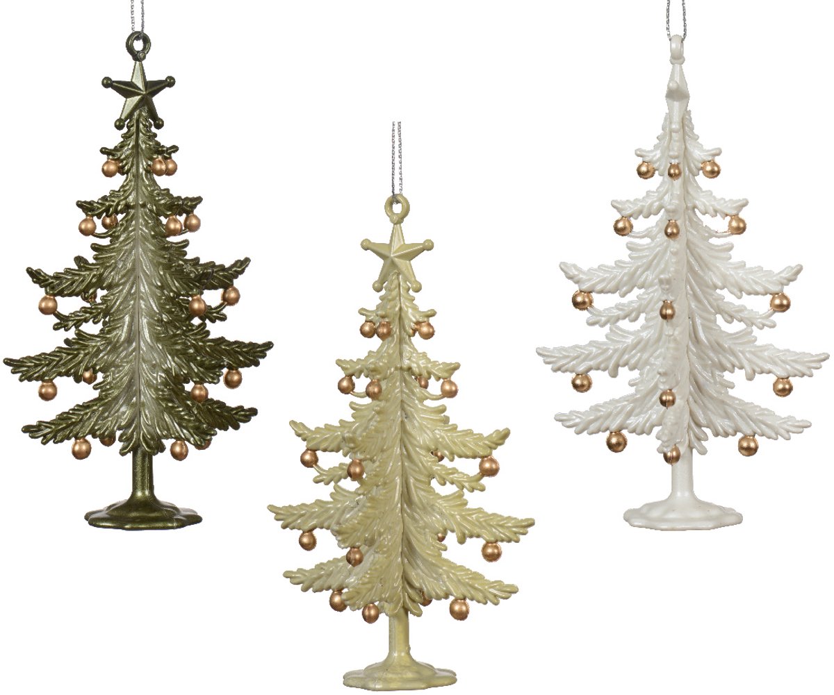 Decoris Kersthanger Boom kunststof 13cm verschillende