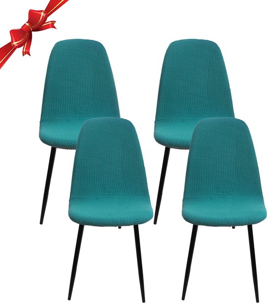 Ibenzoa® Stretchbare en wasbare stoelhoezen set van 4 voor eetkamerstoelen