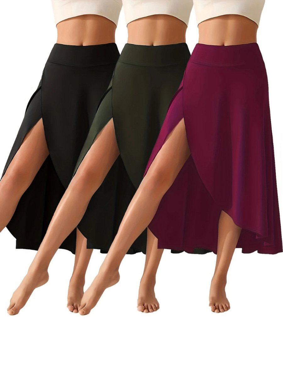 Livano Broekrok Dames Skort Korte Broek Culotte Wandelrok 3 Pcs Gemengd