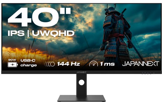 JAPANNEXT Gaming Monitor 40" IPS UWQHD (3440x1440) 144hz 1ms | JN-IPS401UWQHD144-C90W