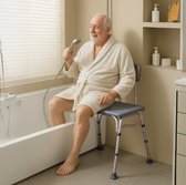 Transferbank - Gemakkelijk en veilig in & uit bad stappen - 180 kg draaggewicht - Grijs - Ergonomisch