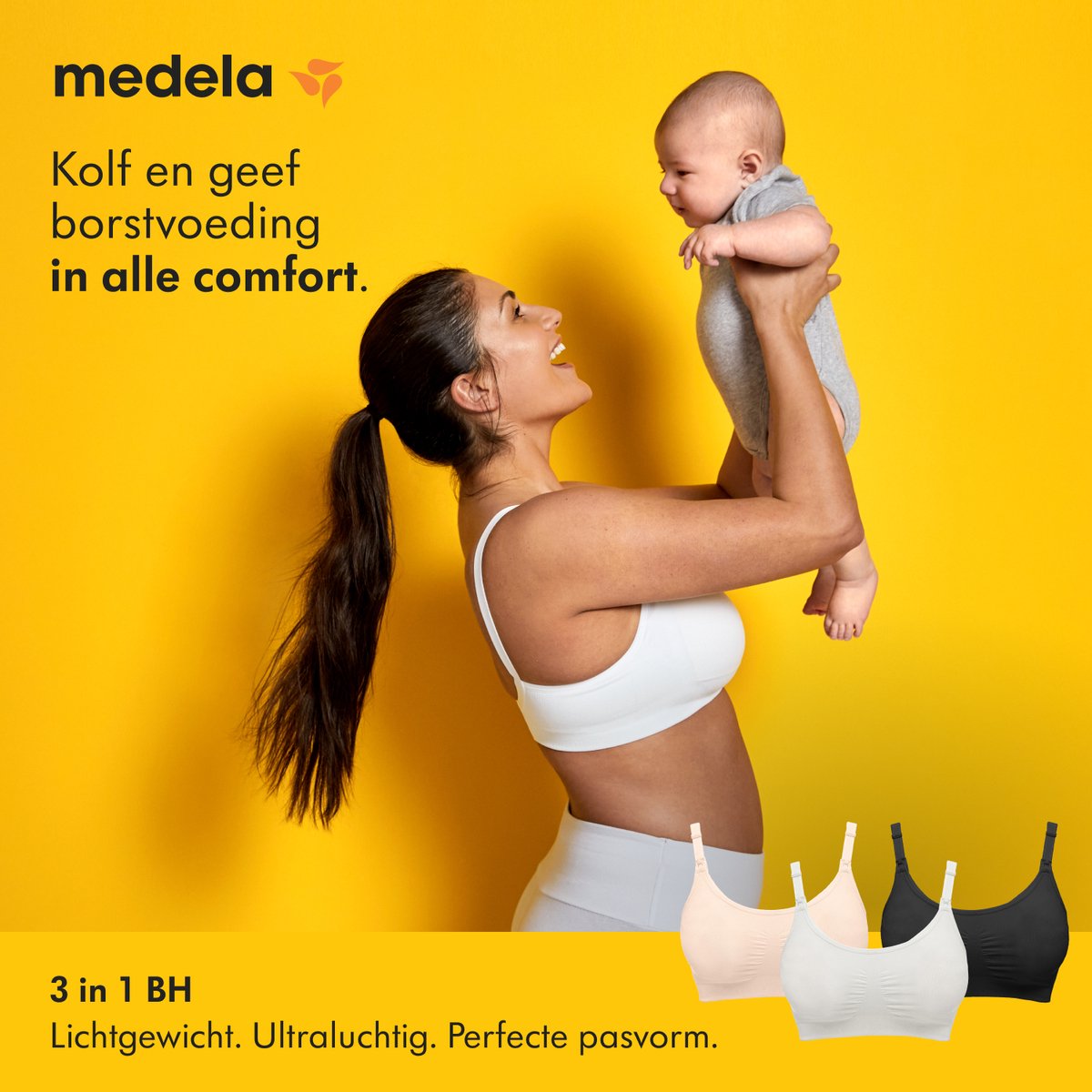 Medela 3-in-1 Voedingsbh en kolf bh voor zwangerschap borstvoeding en kolven - Zacht en met stretch - chai - maat XXL thumbnail 2