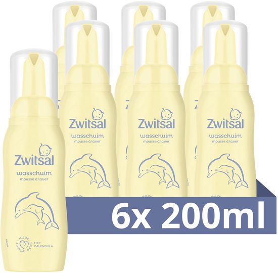 Zwitsal Wasschuim - Baby - verzorging die helpt de natuurlijke huidbarrière te beschermen - 6 x 200 ml van Merkloos — afbeelding 2