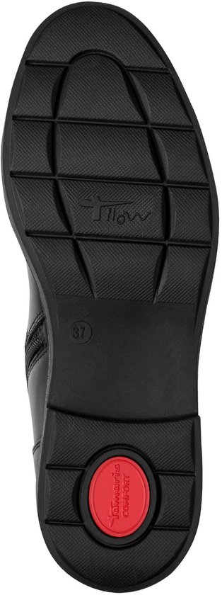 Zwarte Tamaris Comfort schoenzool met profiel en rode inzet