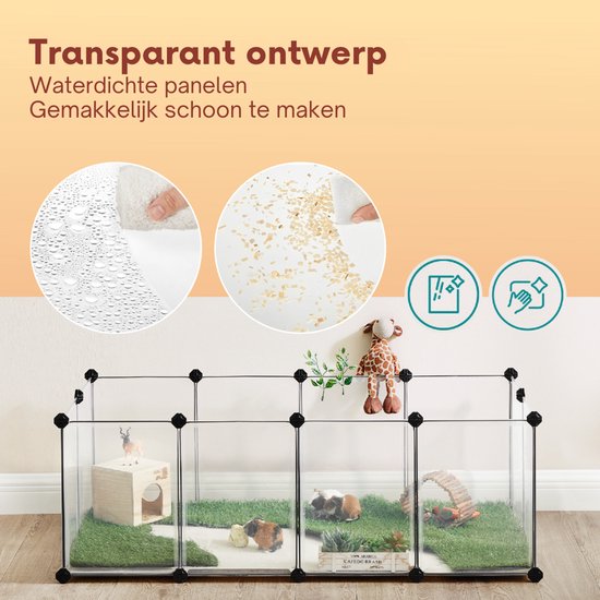 MIRA Home - Dieren Buitenverblijf met bodempanelen- Polypropyleen - 125x63x42