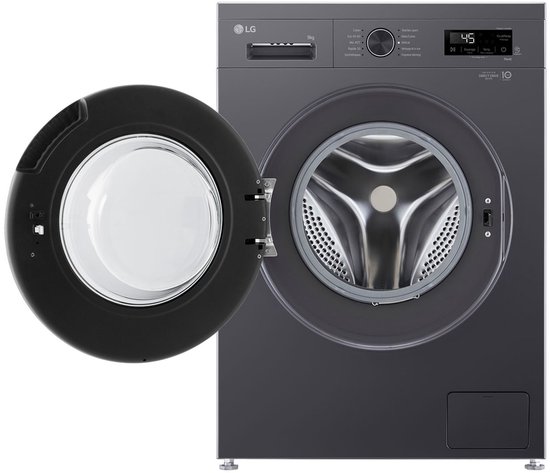 LG - F94B15MBS - Wasmachine - 9 kg - FRANSE display - Steam™ LG - Energie A