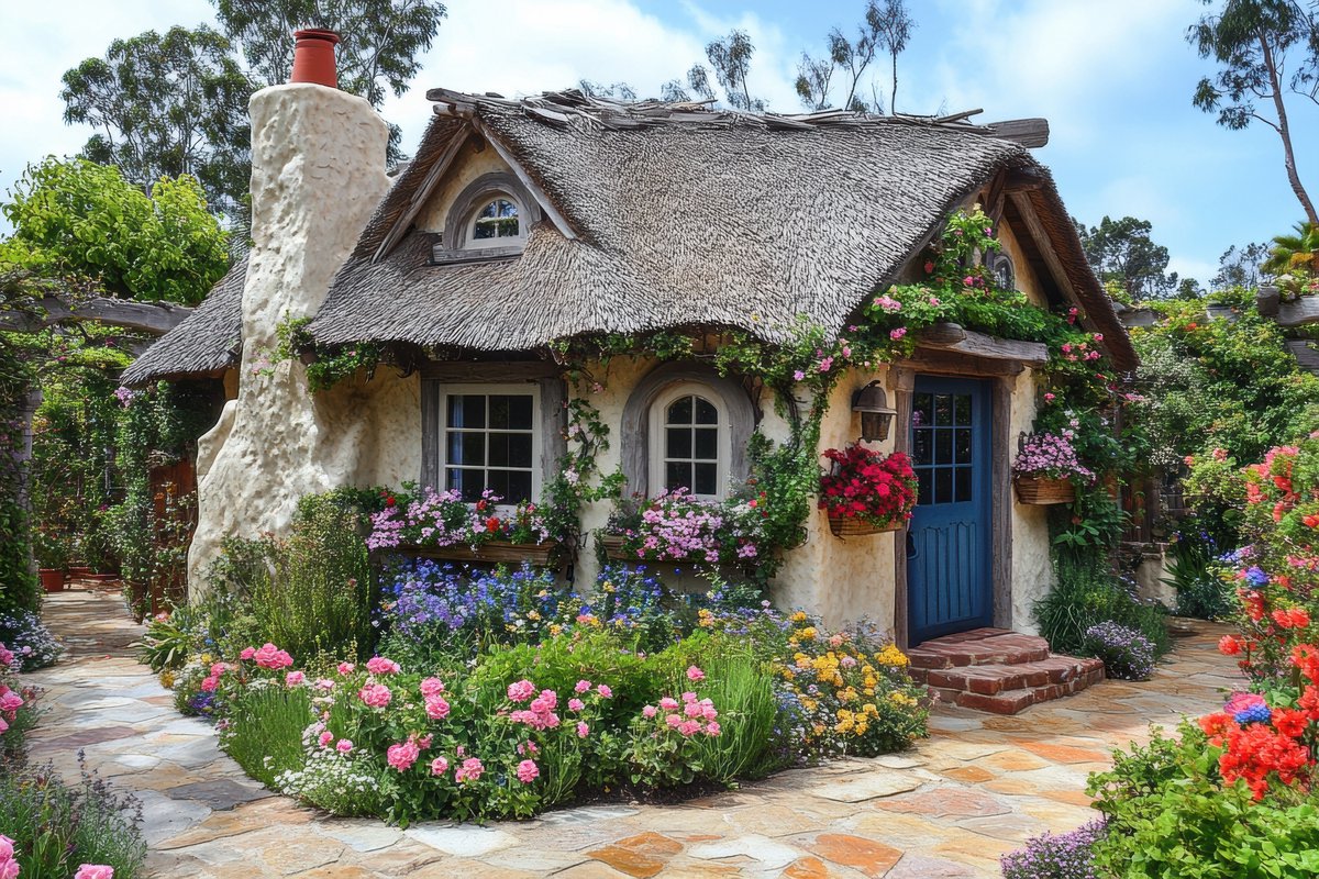 Mr. Broccoli Puzzel 1000 Stukjes Volwassenen - Beach Cottage - Legpuzzel Huis met Bloemen - FSC® - 68 x 48 cm — afbeelding 2