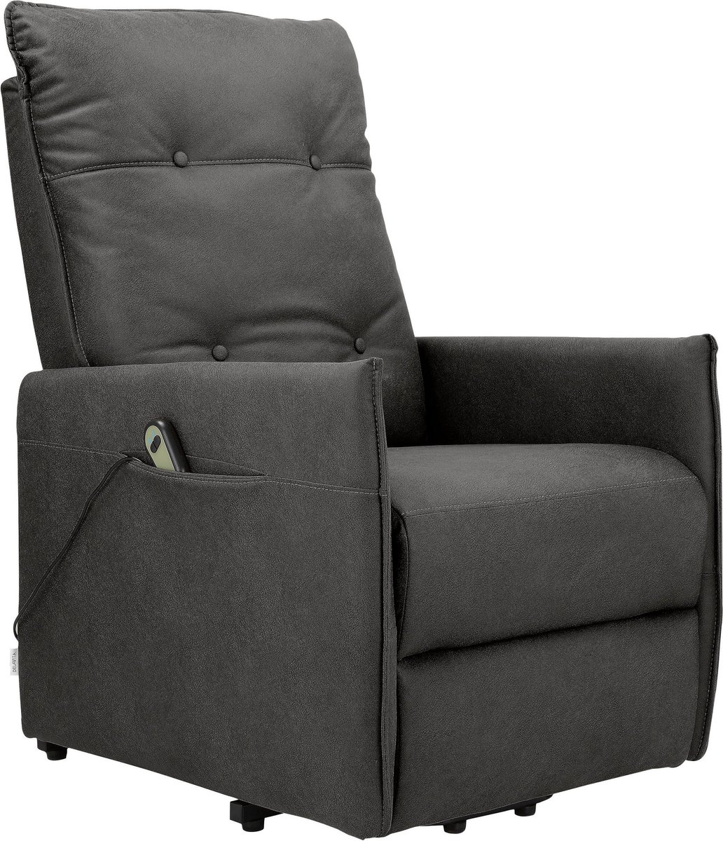 Notio Living Marko-Elektrische fauteuil met liftup in antraciet Grijs