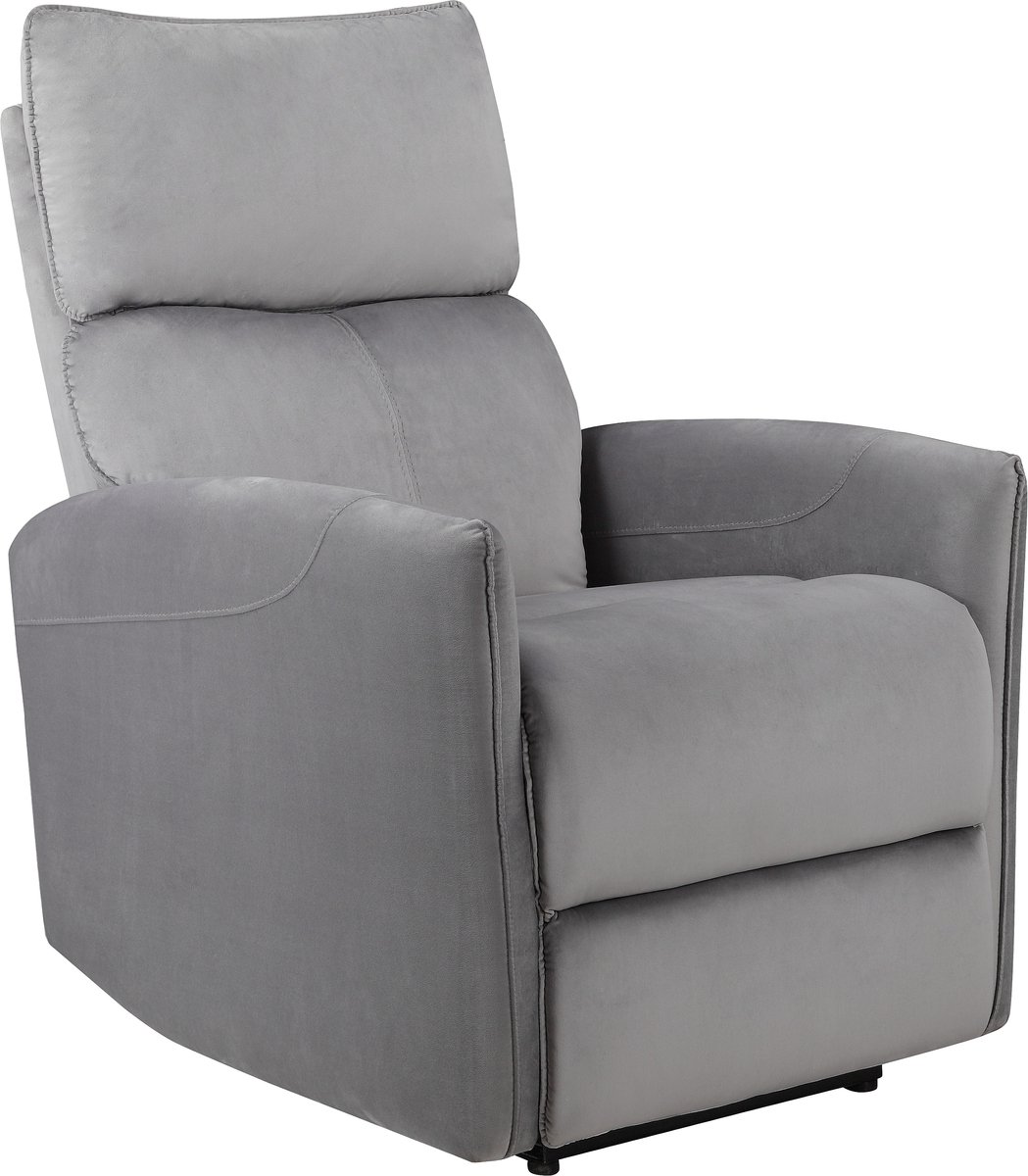 Notio Living Pineto - Relaxfauteuil met elektrische functie in fluweelgrijs (103 x 84 x 95 cm)
