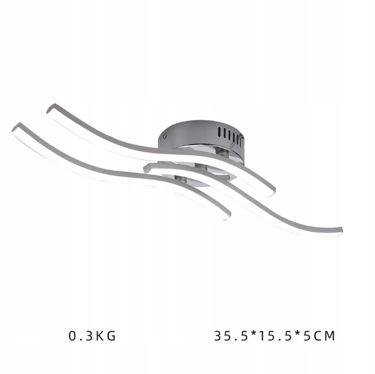 Woonkamer Lamp - Golvend Drie Hoofd Moderne LED-Plafondlamp - 18W - voor Binnen - Woonkamerlamp - Woonkamer Lamp Plafond - Plafondverlichting voor Woonkamer, Slaapkamer, Keuken thumbnail 5