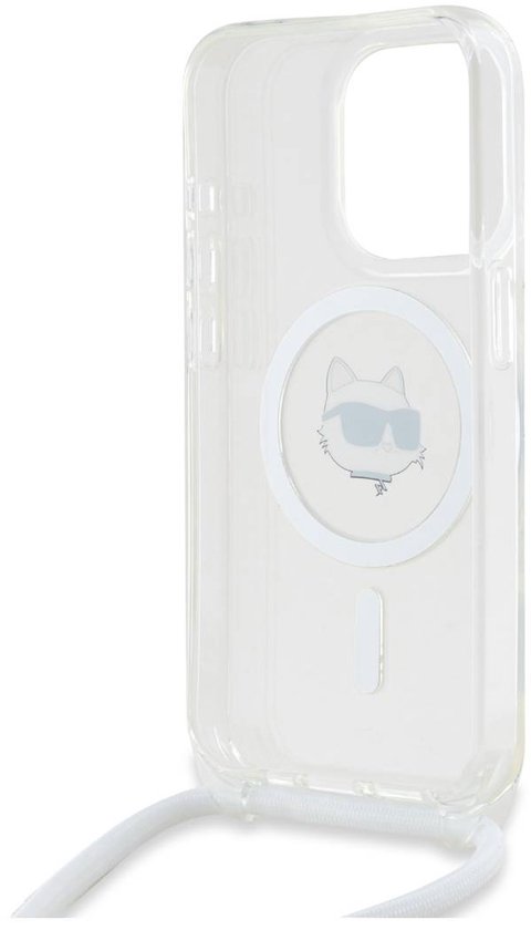 Karl - Lagerfeld - Coque IML Choupette Head&Cord MagSafe pour iPhone - 15 - Pro - Max - transparente