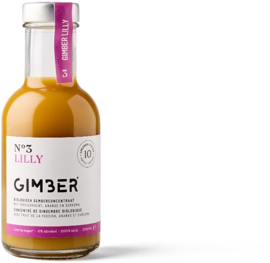Flesje GIMBER N°3 LILLY, biologisch gemberconcentraat.