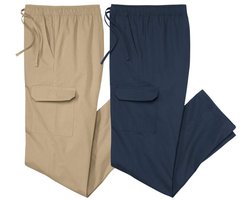 ATLAS FOR MEN - Set van 2 cargobroeken voor ontspanning - Heren - Verkrijgbaar in grote maten - M