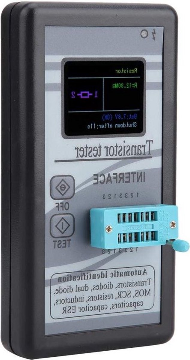 HTML Content voor M328 Transistortester NPN-PNP Multifunctionele Diodeweerstandsinductor 05Ω - 50MΩ LCD-Digitale Tester .