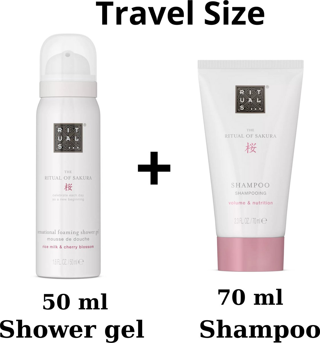Rituals of Sakura - Duo Travel Set - Shower Gel 50 ml + Shampoo 70 ml + Gift bag