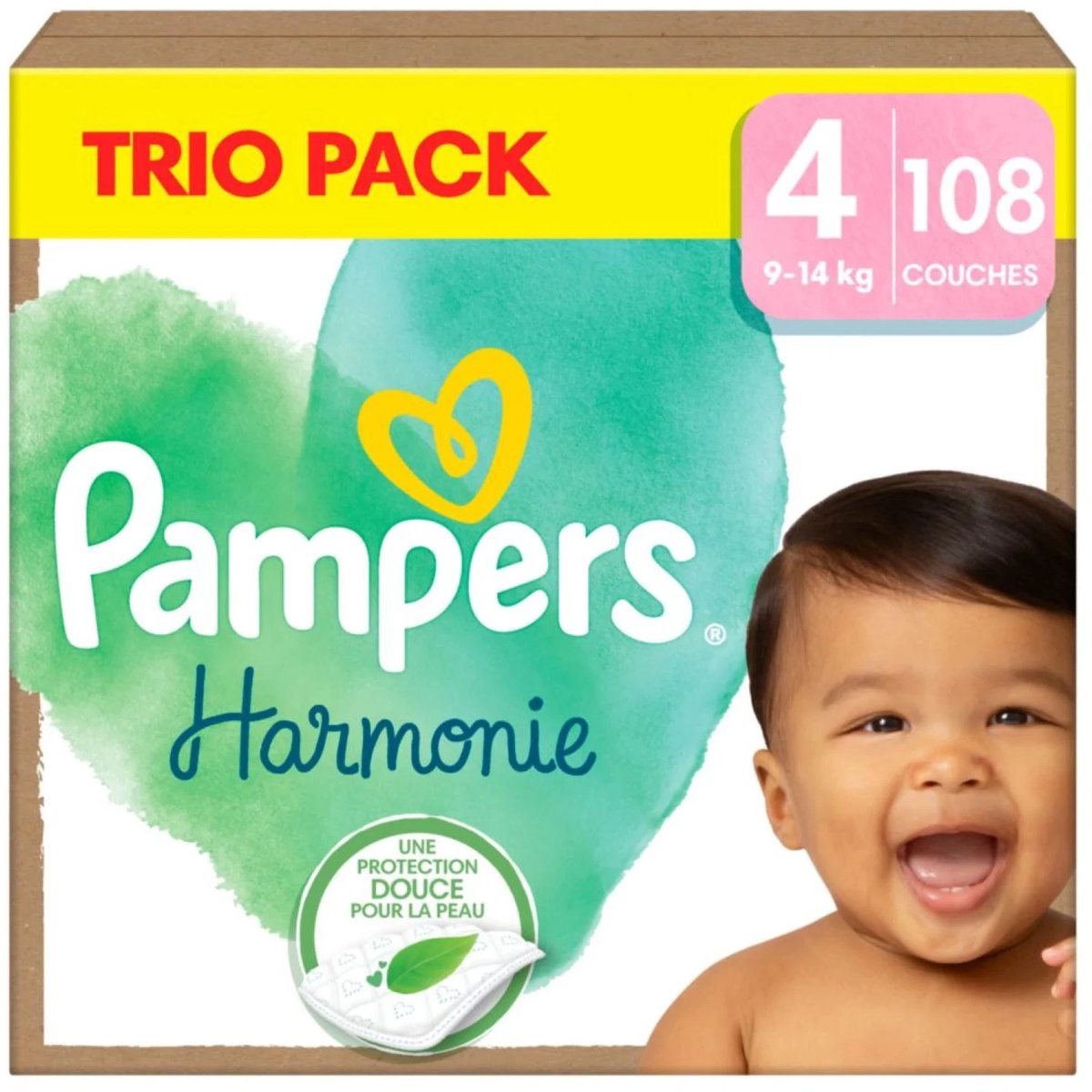 Pampers - Harmonie - Maat 4 - Mega Pack - 108 stuks - 9/14KG