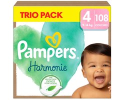 Pampers - Harmonie - Maat 4 - Mega Pack - 108 stuks - 9/14KG