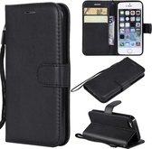 Leren Wallet case - iPhone 5(s) - Zwart.