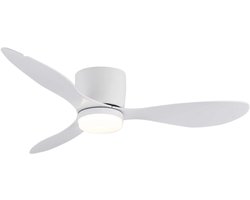 Livano Plafondventilator - Met Verlichting - Plafond Ventilator - Met Lamp - Plafonniere Met Ventilator - Met Licht - Wit - 106cm