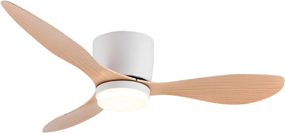 Livano Plafondventilator - Met Verlichting - Plafond Ventilator - Met Lamp - Plafonniere Met Ventilator - Met Licht - Oranje - 106cm
