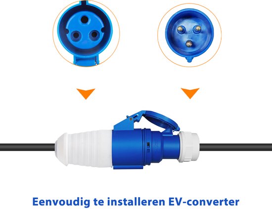 Adaptateur EV Chargeur Type 2 Vers CEE 32A 220V - Pour Station Charge Voiture Électrique