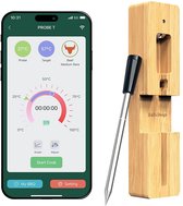 Bol.com ZoeZo Design - Bluetooth Vleesthermometer Draadloze BBQ & Keukenthermometer met App - Oven thermometer - BBQ Accessoires... aanbieding