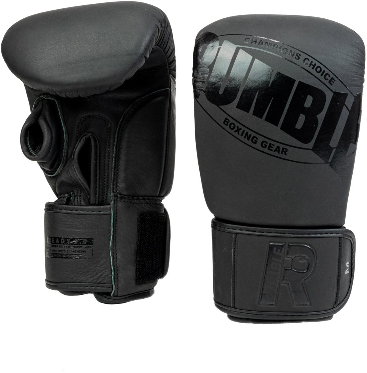 Bokszak Handschoenen Rumble Ready Leer Zakhandschoen Zwart-Zwart L