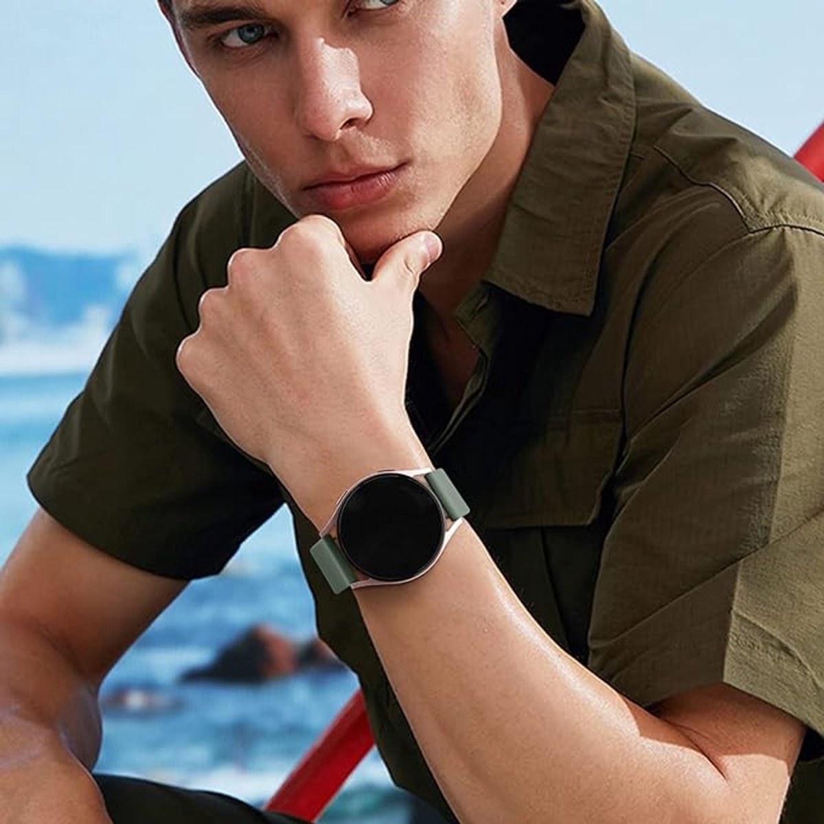Geschikt voor Samsung Galaxy horloge horlogebanden 22mm voor vrouwen mannen, vervangingsbanden band voor slimme horloge, zachte huidvriendelijke silicone snelle release, slimme horloge armband