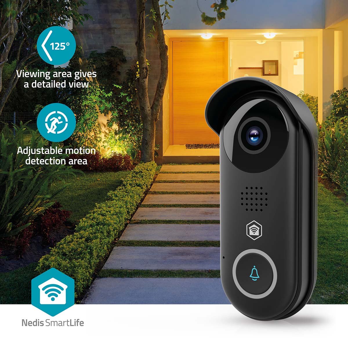 Nedis SmartLife Video Deurbel - Met Camera - Zonder abonnement - Nachtzicht - Full HD 1080p – foto 5