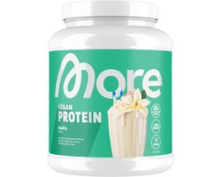 MORE NUTRITION Vegan Proteine Poeder, Vanille, 600 g, 20 Porties – Lactosevrij – Plantaardig Eiwitpoeder – Gemaakt in Duitsland