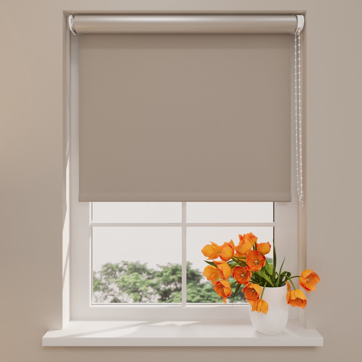 DTCH® Rolgordijn verduisterend – Easy Thermo – Light Grey – 100 x 190 cm – meerdere maten verkrijgbaar – 60 t/m 240 cm breed – Isolerende zonwering