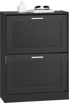 FSR137-SCH Schoenenkast, schoenenkast, entreekast, schoenenkast met 2 kleppen
