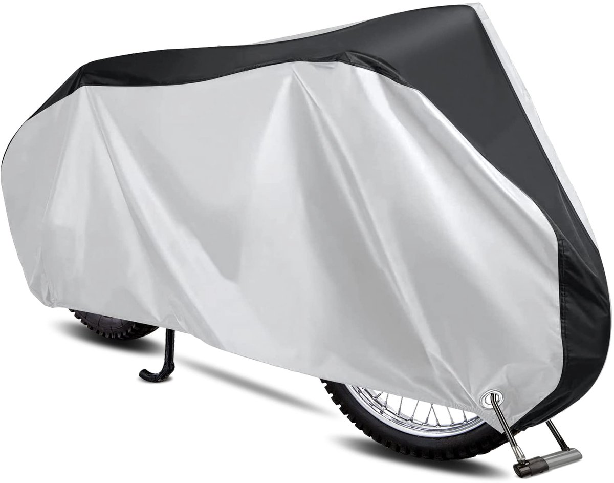 Motorhoes voor buiten, waterdicht, winterbestendig, motorzeil, fiets, motorgaragezeil voor binnen, UV-bestendige hoes voor motor, bromfiets, scooter, fiets, scooter, 200x70x110cm