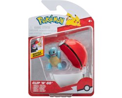 Jazwares Pokémon Clip'n'Go Poké Balls Squirtle #3 & Poké Ball Mini-Figuur