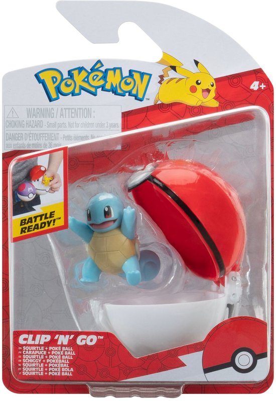 Pokémon - Clip 'N' Go Squirtle with Poke Ball