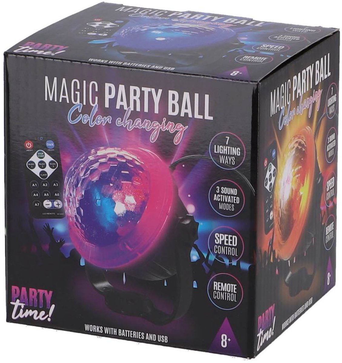 Party Time magische party bal - Disco effect met afstandsbediening, lichtshow.