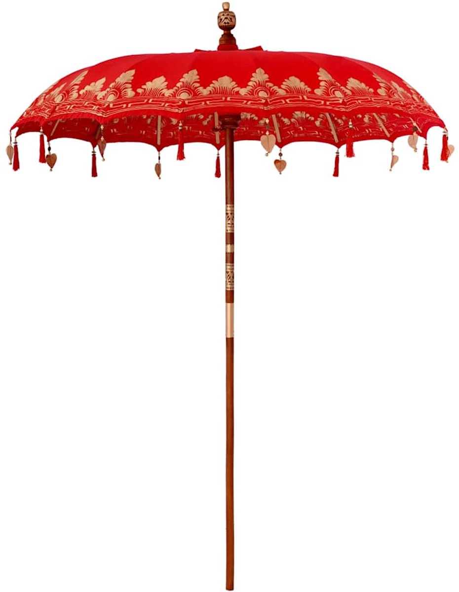 vidaXL - Balinese - Parasol - Rood - 185 - x - 185 - x - 260 - cm - Katoen