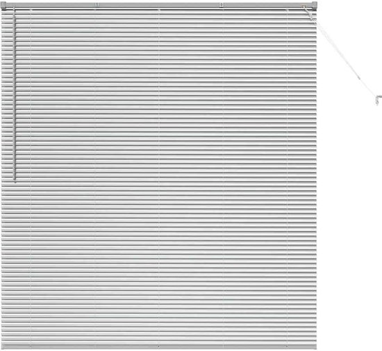 vidaXL - avec - rideaux - Manuel - Argent - Aluminium
