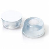 FSW-Products – 2x Zelfklevende Siliconen Stootdoppen – Ø22mm x 12mm dik – Transparante Schokdempers, Deurbuffers & Meubelbeschermers – Anti-Kras, Geluidsdempend & Schokabsorberend – Voor Deuren, WC, Ladekasten, Glazen Tafels & Vloeren