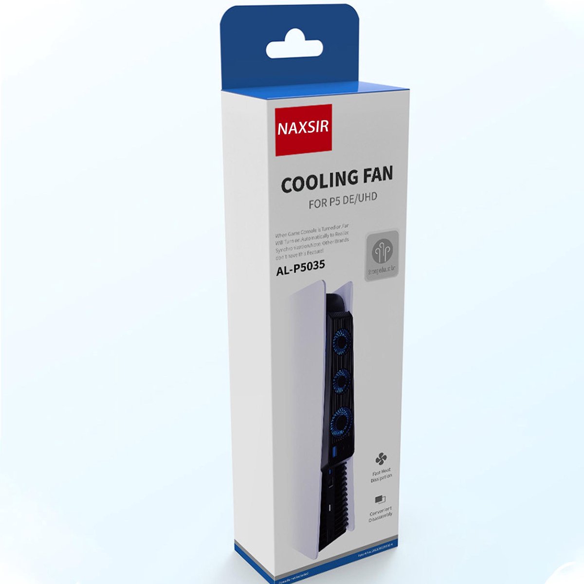 NAXSIR PS5-ventilator met 3 ventilatoren koeling -USB-poort - Stil - plug en play- Zwart – foto 5