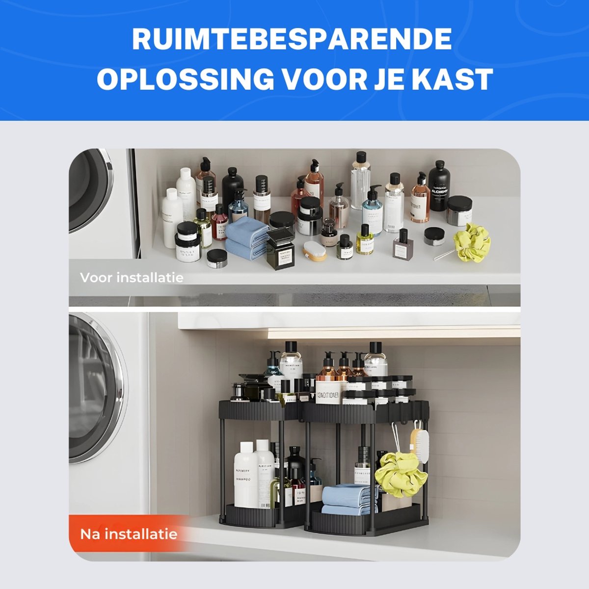 Gootsteenkast Organizer - Aanrecht - Kast - Keuken - Rek - Kruiden - Set van 2 — cadeau in Cadeau-ideeën - foto 6