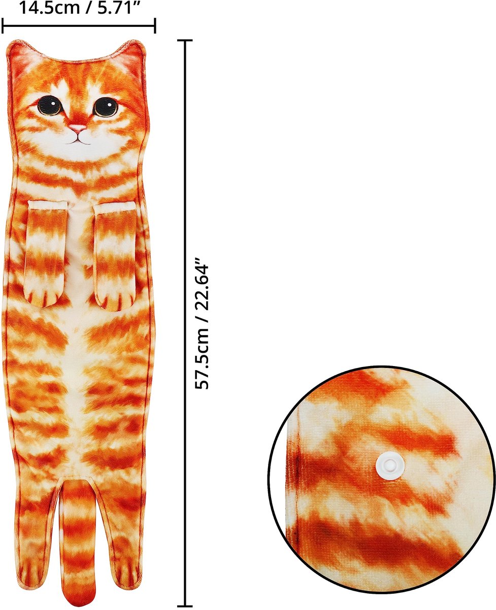 Openhahaha Kattenhanddoeken voor badkamer, grappige kat