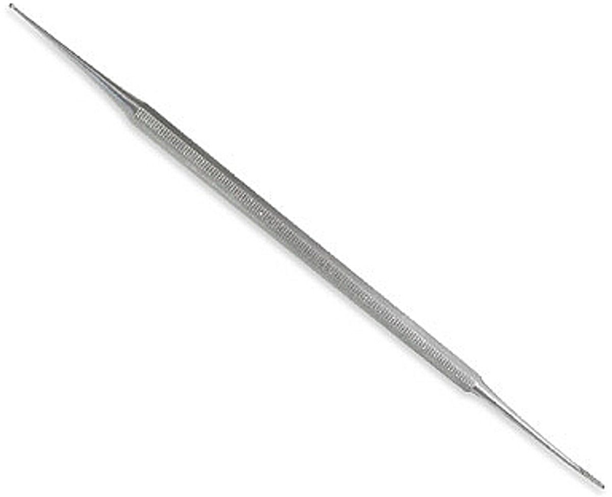 Erlinda - Professional - Manicure & Pedicure & Nagelstylist- Dubbelinstrument - Vijl & Kogelkop - RVS - 17,5 cm.